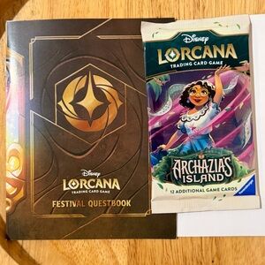Disney EPCOT 2026 Lorcana Festival Questbook Sealed Archazia's Island 12 Cards